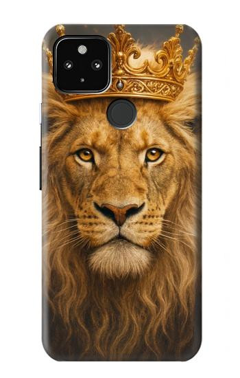 S4093 Portrait de Lion Royal Etui Coque Housse pour Google Pixel 4a 5G