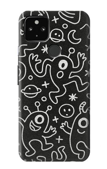 S4101 Motif Monstre Mignon Etui Coque Housse pour Google Pixel 4a 5G