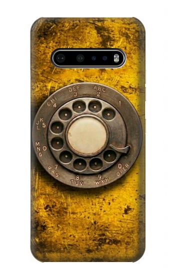 S4107 Téléphone Rotatif Vintage Etui Coque Housse pour LG V60 ThinQ 5G