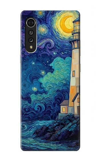 S4092 Phare au Clair de Lune Etui Coque Housse pour LG Velvet