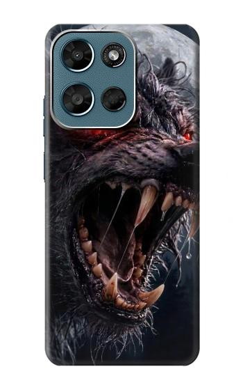 S4094 Loup au Clair de Lune Etui Coque Housse pour Motorola Moto G (2026), G Play (2026)