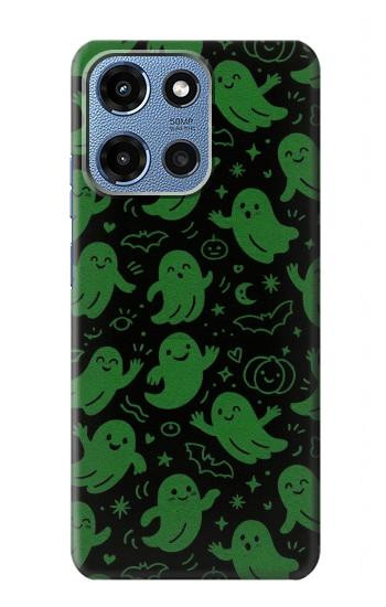 S4087 Motif Fantôme Vert Mignon Etui Coque Housse pour Motorola Moto G 5G (2025)