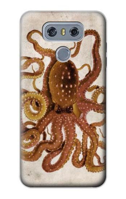 S2801 Vintage Octopus Etui Coque Housse pour LG G6
