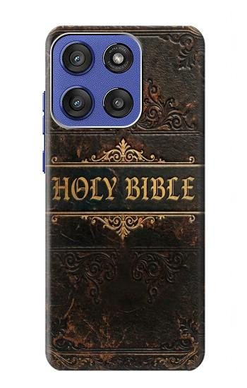 S4109 Couverture de Bible Ancienne Etui Coque Housse pour Motorola Moto G Stylus 5G (2025,2026), Edge 60 Stylus