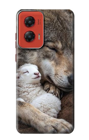 S4089 Loup et Agneau Amicaux Etui Coque Housse pour Motorola Moto G Stylus 5G (2024)