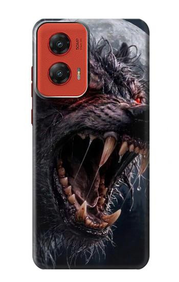 S4094 Loup au Clair de Lune Etui Coque Housse pour Motorola Moto G Stylus 5G (2024)