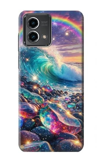S4084 Vagues Arc-en-ciel Fantastiques Etui Coque Housse pour Motorola Moto G Stylus 5G (2023)