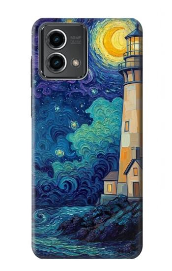 S4092 Phare au Clair de Lune Etui Coque Housse pour Motorola Moto G Stylus 5G (2023)