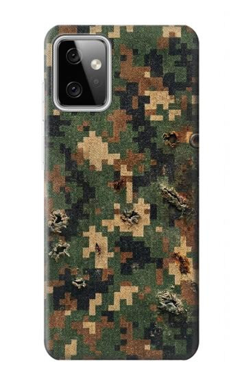 S4091 Motif Camouflage Numérique Vert Etui Coque Housse pour Motorola Moto G Power (2023) 5G