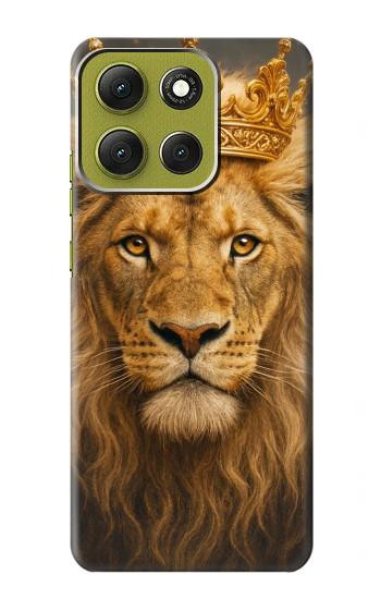 S4093 Portrait de Lion Royal Etui Coque Housse pour Motorola Moto G86