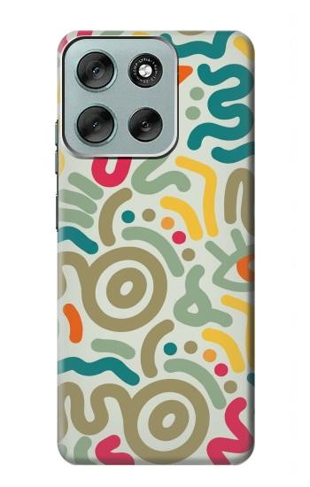 S4078 Motif Abstrait Coloré Etui Coque Housse pour Motorola Moto G56