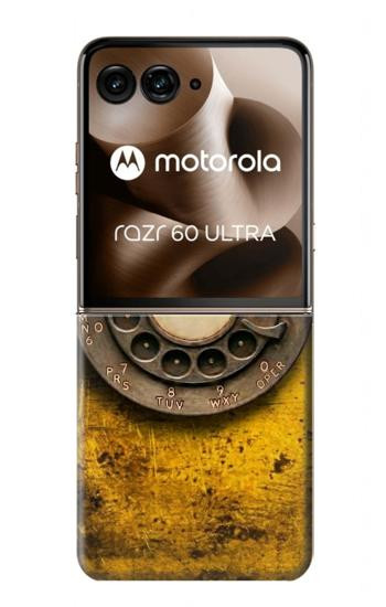 S4107 Téléphone Rotatif Vintage Etui Coque Housse pour Motorola Razr 70 Ultra, 60 Ultra, 50 Ultra, Ultra 2026, Ultra 2025