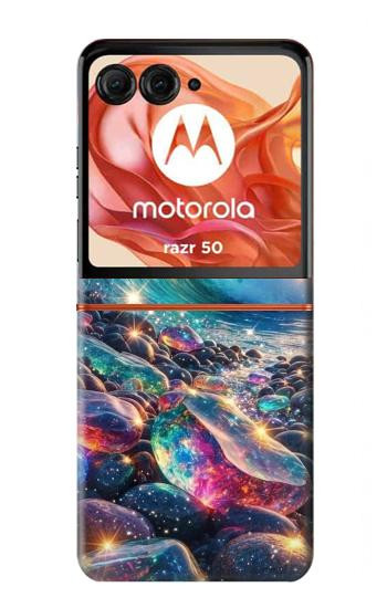 S4084 Vagues Arc-en-ciel Fantastiques Etui Coque Housse pour Motorola Razr 70,60,50, Razr (2026, 2025, 2024)