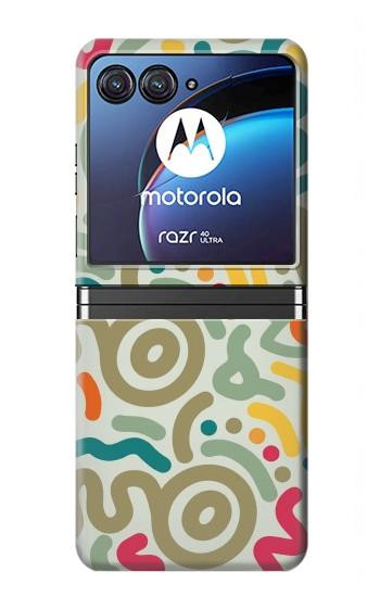S4078 Motif Abstrait Coloré Etui Coque Housse pour Motorola Razr 40 Ultra