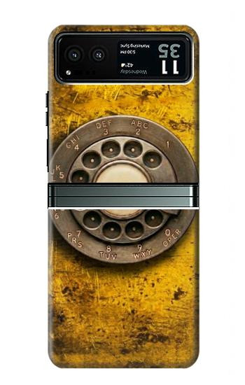 S4107 Téléphone Rotatif Vintage Etui Coque Housse pour Motorola Razr 40