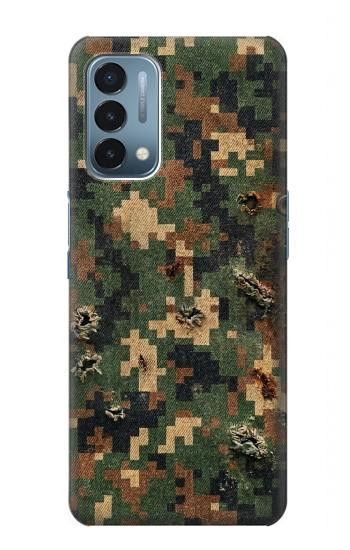 S4091 Motif Camouflage Numérique Vert Etui Coque Housse pour OnePlus Nord N200 5G