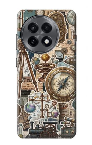 S4100 Collage Scientifique Vintage Etui Coque Housse pour OnePlus 13R