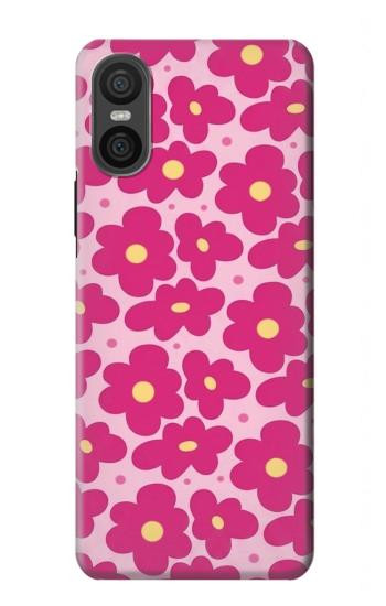 S4097 Motif Floral Rose Etui Coque Housse pour Sony Xperia 10 VI