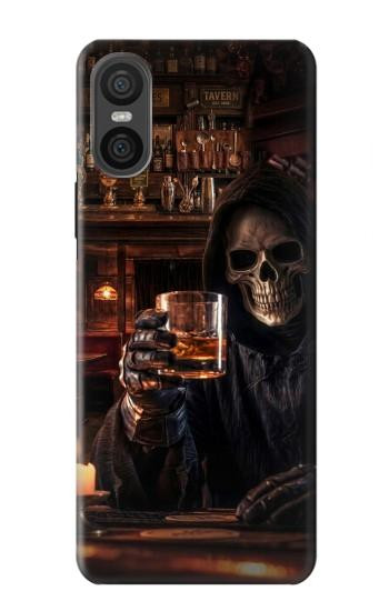 S4102 Art Taverne au Crâne Vintage Etui Coque Housse pour Sony Xperia 10 VI