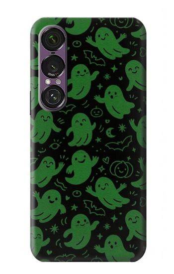 S4087 Motif Fantôme Vert Mignon Etui Coque Housse pour Sony Xperia 1 VII