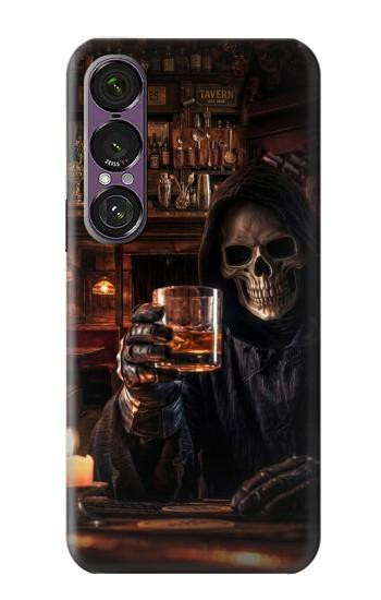 S4102 Art Taverne au Crâne Vintage Etui Coque Housse pour Sony Xperia 1 VII