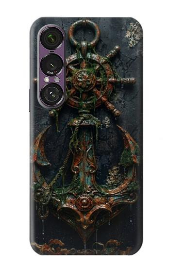 S4106 Ancre et Barre Marine Vintage Etui Coque Housse pour Sony Xperia 1 VII