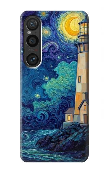 S4092 Phare au Clair de Lune Etui Coque Housse pour Sony Xperia 1 VI