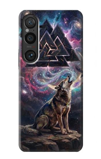 S4110 Loup et Symbole Ancien Etui Coque Housse pour Sony Xperia 1 VI