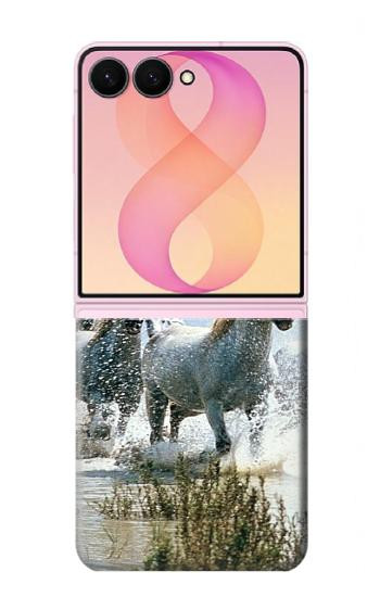 S0250 Cheval Blanc Etui Coque Housse pour Samsung Galaxy Z Flip 8