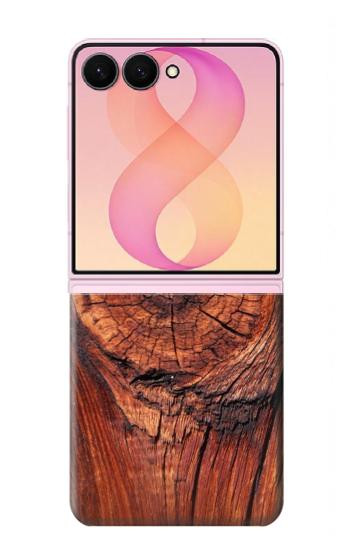S0603 Bois imprimé graphique Etui Coque Housse pour Samsung Galaxy Z Flip 8
