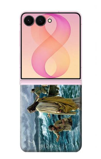 S1722 Jésus marcher sur la mer Etui Coque Housse pour Samsung Galaxy Z Flip 8