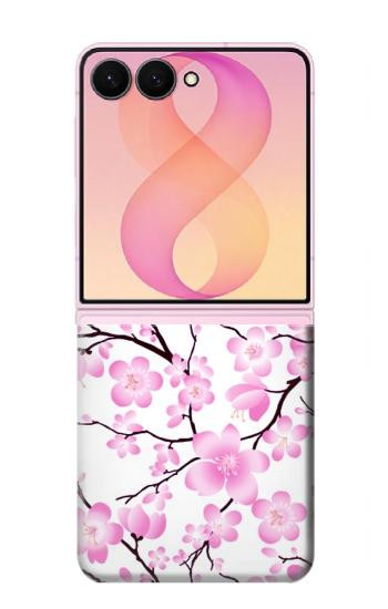 S1972 Sakura fleur de Cerisiers Etui Coque Housse pour Samsung Galaxy Z Flip 8