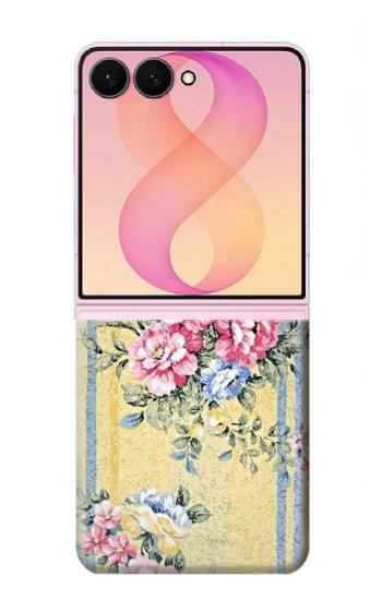 S2229 Fleurs millésimé Etui Coque Housse pour Samsung Galaxy Z Flip 8