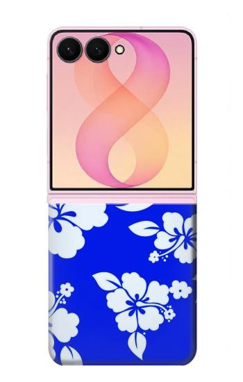 S2244 Motif Hawai Hibiscus Bleu Etui Coque Housse pour Samsung Galaxy Z Flip 8