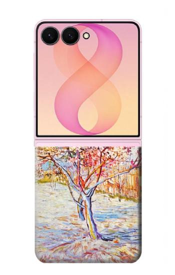 S2450 Van Gogh Fleur de Pêcher Etui Coque Housse pour Samsung Galaxy Z Flip 8