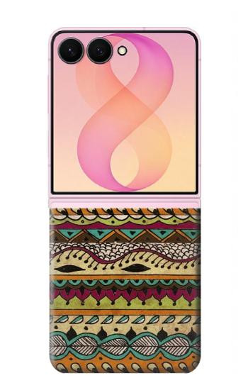 S2860 Boho Hippie Motif aztèque Etui Coque Housse pour Samsung Galaxy Z Flip 8
