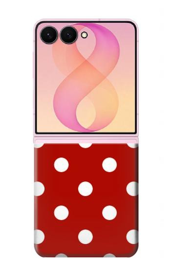 S2951 Rouge Pois Etui Coque Housse pour Samsung Galaxy Z Flip 8