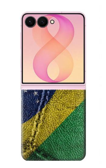 S3297 Brésil Drapeau graphique Football Millésime Etui Coque Housse pour Samsung Galaxy Z Flip 8