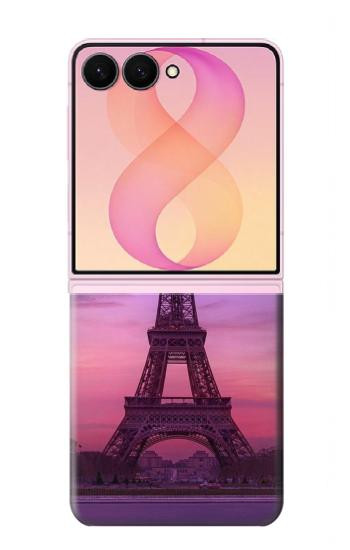 S3447 Paris Eiffel Le coucher du soleil Etui Coque Housse pour Samsung Galaxy Z Flip 8