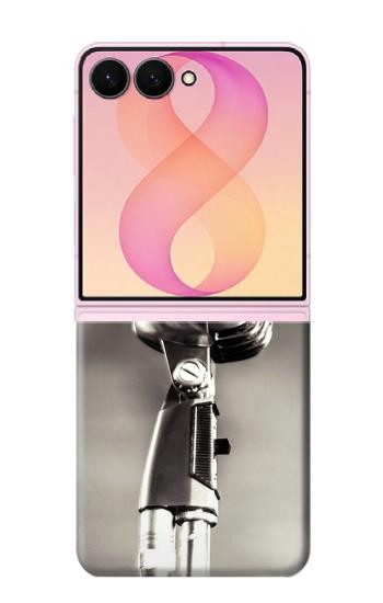 S3495 Microphone millésimé Etui Coque Housse pour Samsung Galaxy Z Flip 8