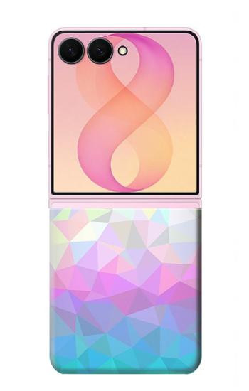 S3747 Polygone de drapeau trans Etui Coque Housse pour Samsung Galaxy Z Flip 8