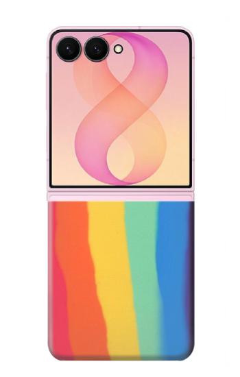 S3799 Arc-en-ciel aquarelle vertical mignon Etui Coque Housse pour Samsung Galaxy Z Flip 8