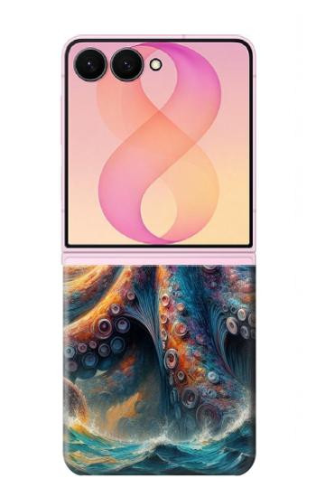 S4003 Peinture à l'huile géante Pieuvre Etui Coque Housse pour Samsung Galaxy Z Flip 8