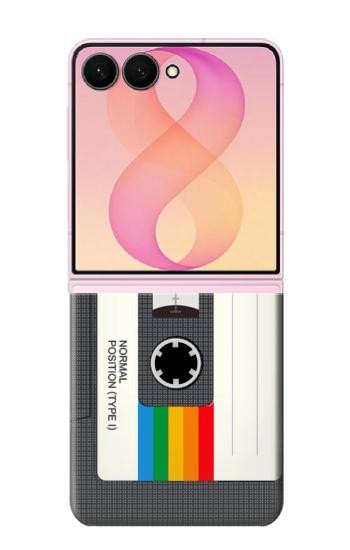 S4023 Cassette arc-en-ciel vintage Etui Coque Housse pour Samsung Galaxy Z Flip 8