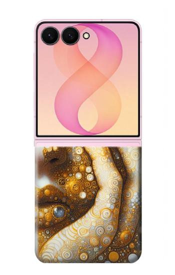 S4026 Femmes pleurant une larme dorée Etui Coque Housse pour Samsung Galaxy Z Flip 8