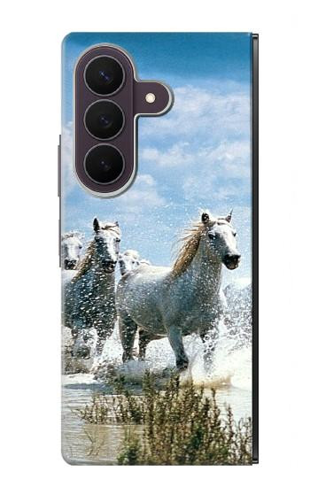 S0250 Cheval Blanc Etui Coque Housse pour Samsung Galaxy Z Fold 8 Ultra