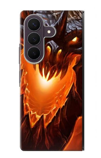 S0414 Dragon de feu Etui Coque Housse pour Samsung Galaxy Z Fold 8 Ultra