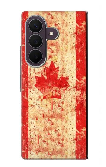 S1603 Drapeau du Canada Vieux Millésime Etui Coque Housse pour Samsung Galaxy Z Fold 8 Ultra