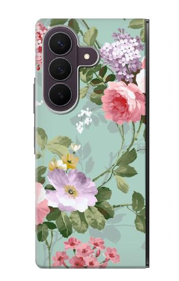 S2178 Peinture Fleur Art Floral Etui Coque Housse pour Samsung Galaxy Z Fold 8 Ultra