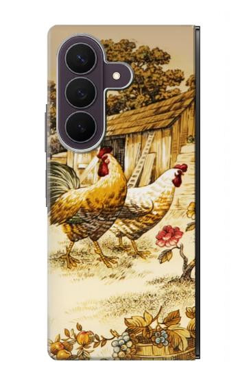 S2181 Français Pays Poulet Etui Coque Housse pour Samsung Galaxy Z Fold 8 Ultra